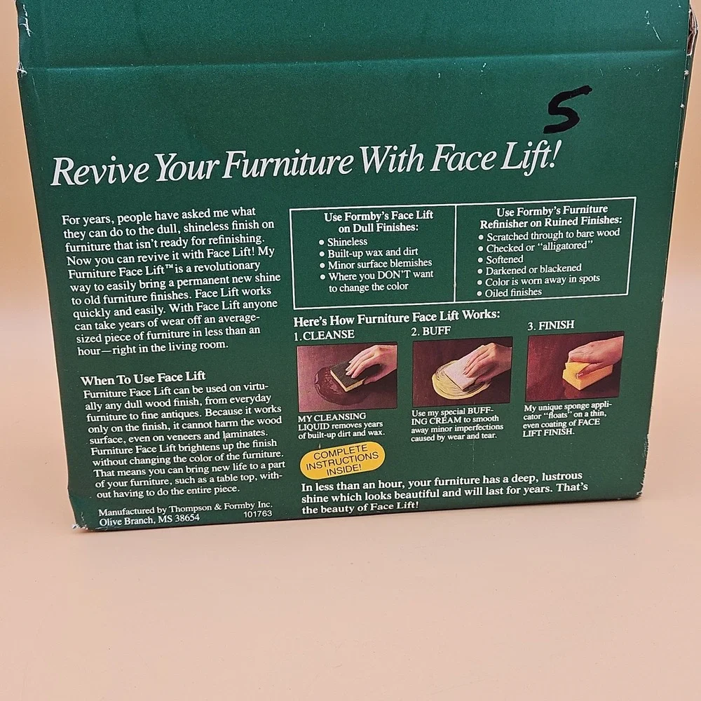 Formby's Furniture Face Lift Kit Cleanse Buff Polish Discontinued Sealed Kit NEW